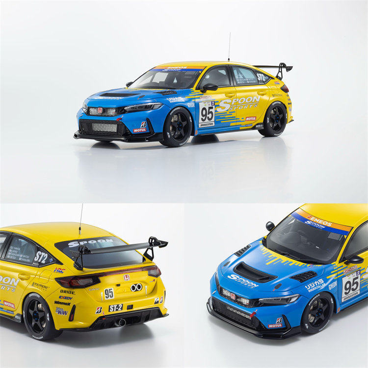 Jingshang Kyosho 1: 18 Honda FL5 Honda Civic SPOON #95 โมเดลรถเรซิ่น