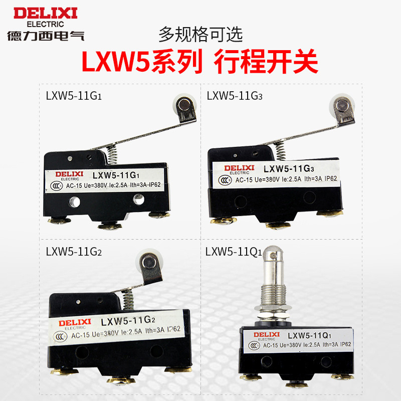 Delixi Micro Action Stroke Switch LXW5-11D1 N1 G1 G2 G3 Stroke Limit Switch Micro Switch