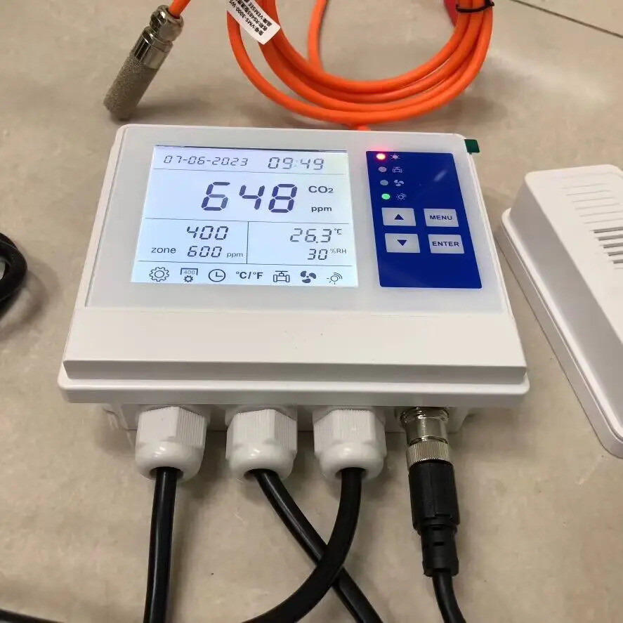 คุณภาพสูง Co2 Monitor Air คุณภาพ Monitor สําหรับคาร์บอนไดออกไซด์อุณหภูมิความชื้น NDIR Co2 Sensor Met