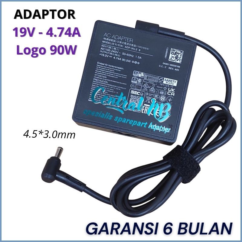 ASUS A19-090P2A / 19V - 4.74A 90W DC 4.5*3.0 มม. PIN Central Logo 90W อะแดปเตอร์ชาร์จ -CNB