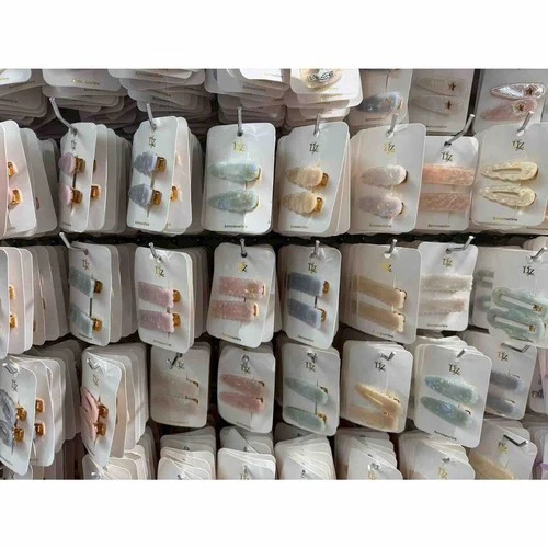กิ๊บติดผมแฟชั่นลายหินอ่อน กิ๊บติดอักษรได้ 12 คู่ 24 ชิ้น คละลาย