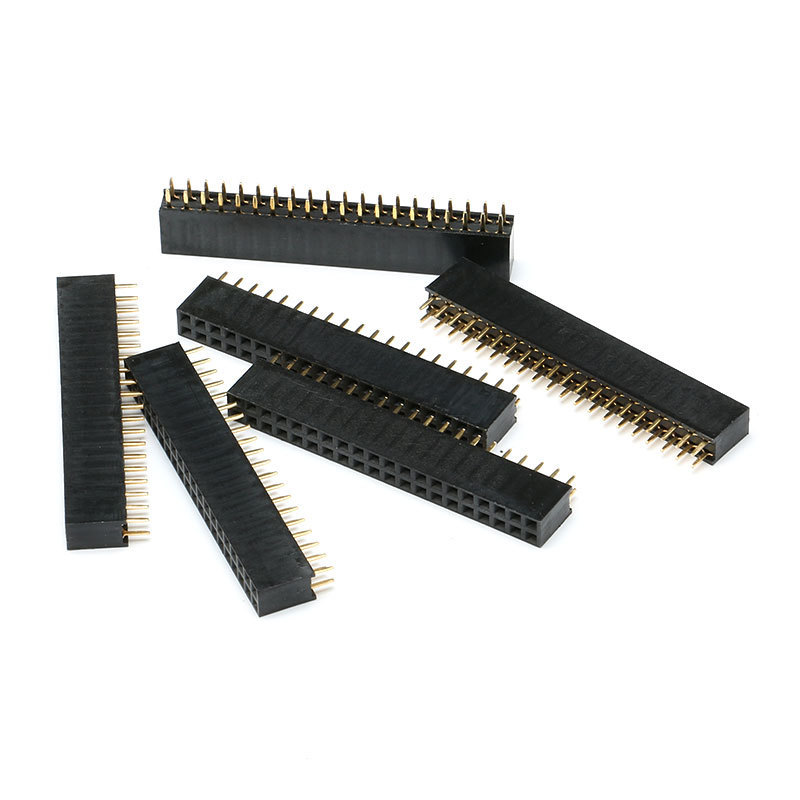 100PCS 2X20 PIN คู่แถวตรงหญิง Pin Header 2.54 มม.Pitch Strip Connector ซ็อกเก็ต 2*20 20p 20PIN 20 PI