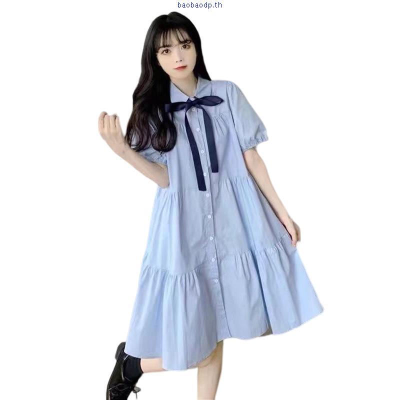 subscrub ชุดคลุมท้องแฟชั่น ชุดให้นม เดรสสั้นแขนสั้น ฤดูร้อน เสื้อผ้าสาวอ้วน ชุดคลุมท้องแฟชั่นน่ารัก