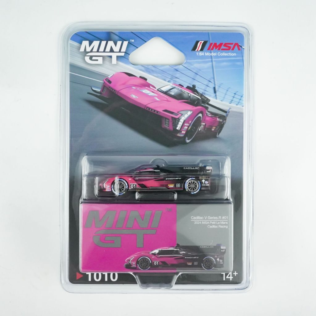 [สต๊อกพร้อมขายร้อน] MINI GT 1: 64 Cadillac Racing Car Cadillac V-Series.R Alloy Car Model 1010 #