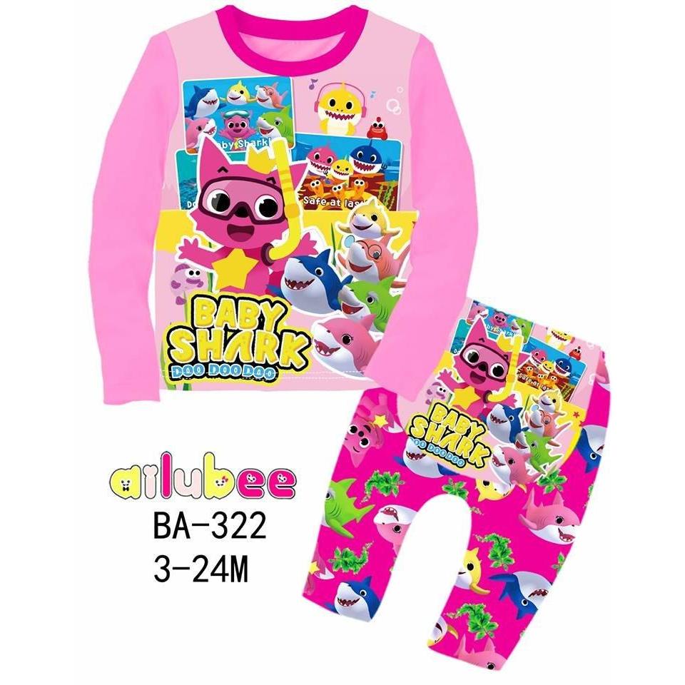 BABY SHARK Ailubee ชุดนอนเด็ก (BA322) 3-6M