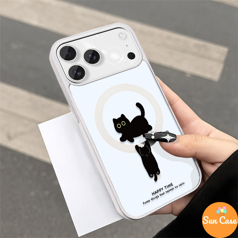 เคสแม่เหล็ก เคสใสกันกระแทกน่ารัก IPhone17 Air 11 12 13 14 15 16 17 PROMAX 17 16 15Pro 16 15 14PLUS 8 7Plus XR X XS XSMAX
