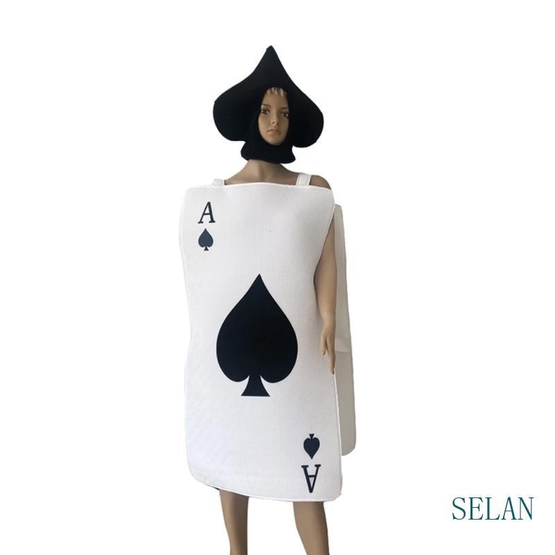 SEL of Spades Costume Set with Spades Hat Dress Halloween Fancy-Dress