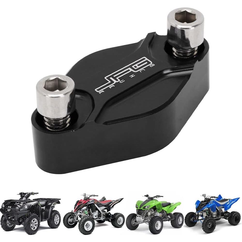 JFG RACING ATV ที่จอดรถเบรคบล็อกปิดแผ่น CNC Universal สําหรับ TRX450R/400EX/300EX,Raptor 125,250,350