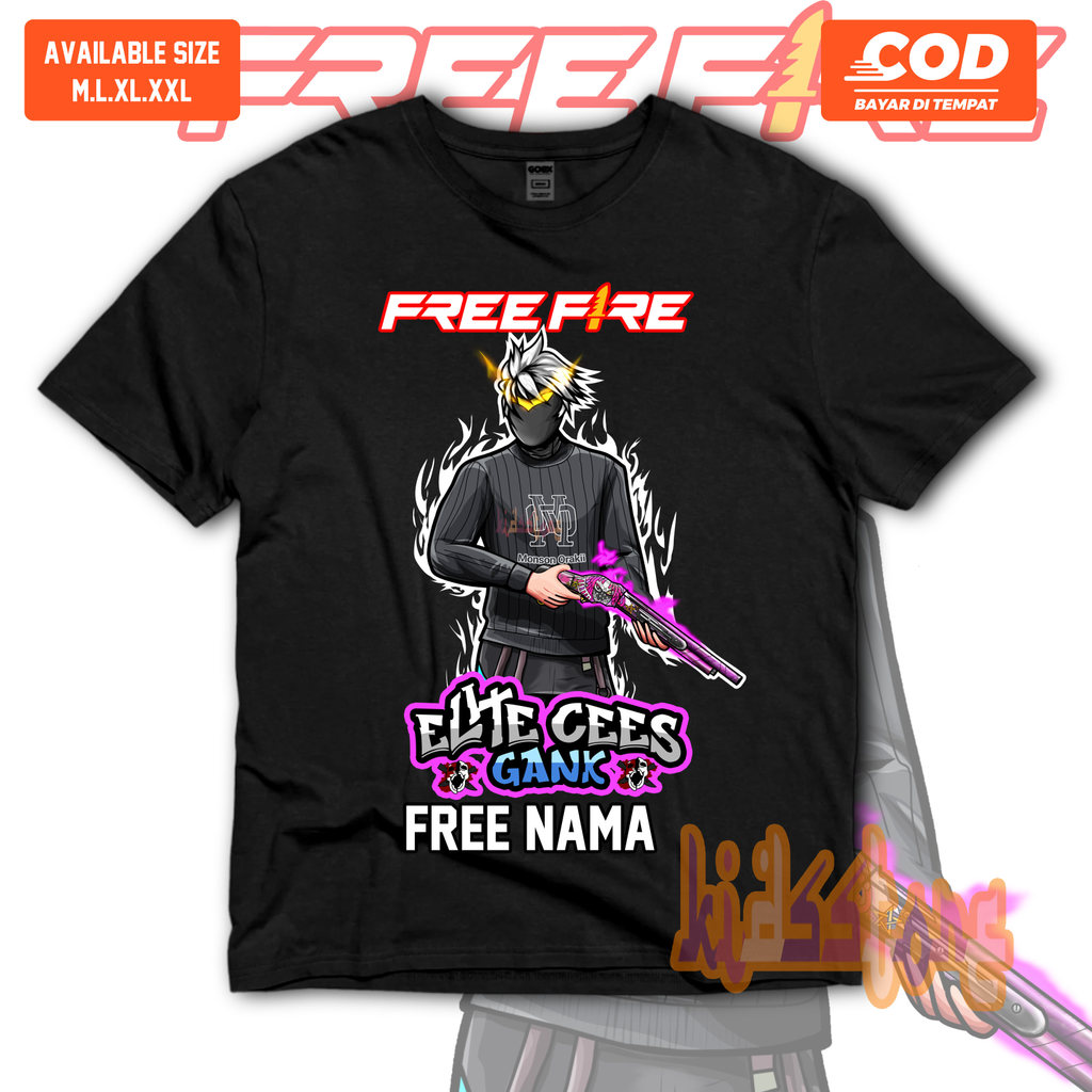 เสื้อยืดพิมพ์ลาย Free Fire เสื้อยืด Free Fire เสื้อไมโครไฟเบอร์