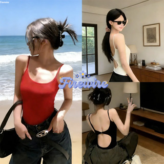 Firewire🔥ชุดบอดี้สูท🔥 มีฟองน้ำ ทรงรัดรูป ผ้าร่อง สายเดี่ยว เ…