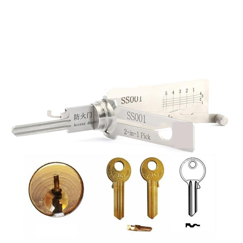Lishi SS001 2 in 1 Lock Pick for Open Locksmith Door House Key Opener
