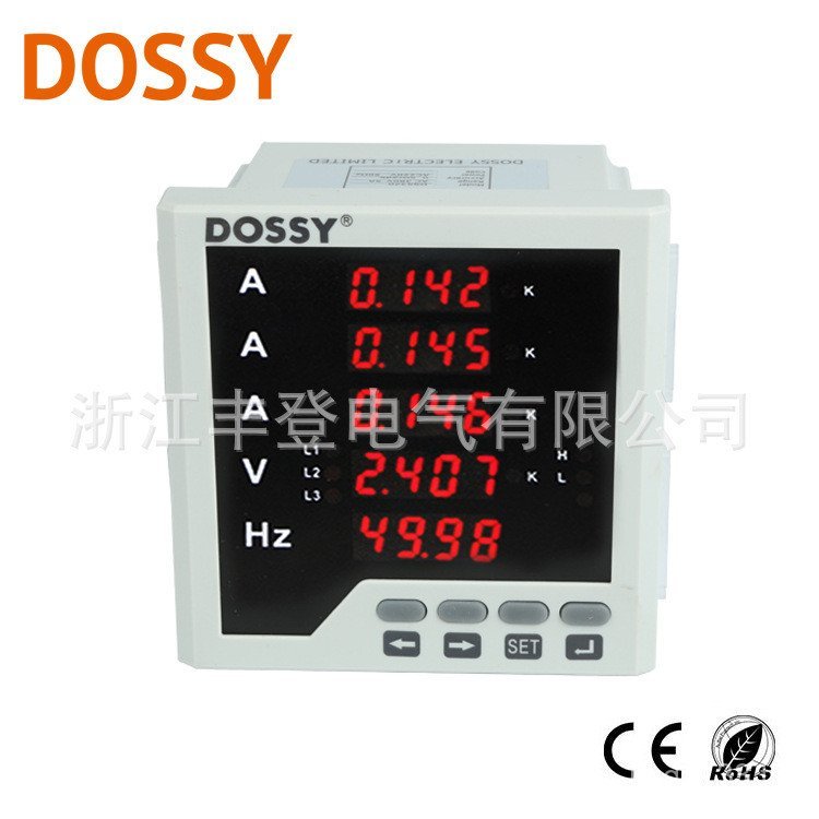 ผสมเมตรประเภทส่งออก Multi-Function Meter Current 3I3V3HZDS5210-M แถวจอแสดงผล 5 โวลต์มิเตอร์ P2CP