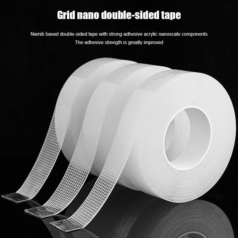 เทปอะคริลิกสองด้านแบบล้างทำความสะอาดได้ เทปสองด้านแบบนาโนลายตาราง เทปไร้รอยต่อที่มีแรงยึดเกาะสูง - รูปที่ 4