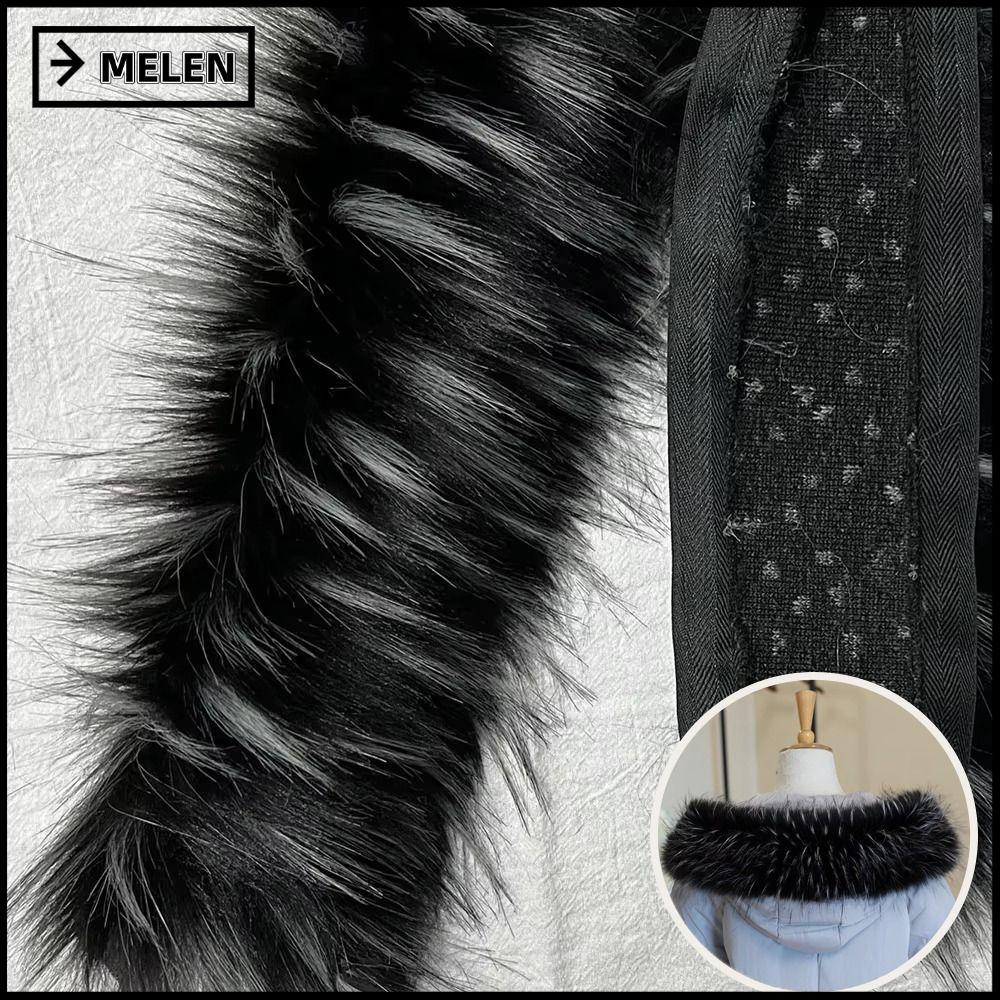 MELEN Fluffy Trim แถบขนสัตว์เทียม Big Fur Collar สำหรับตกแต่งแฟชั่นและDIY