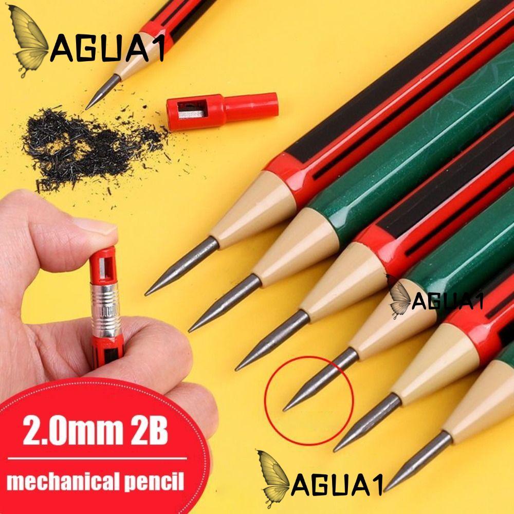 AGUA1 ดินสออัตโนมัติ, Sketch Drawing Writing Tool มาพร้อมดินสอกดคุณภาพสูงเครื่องเขียน 2.0MM 2B Sketc