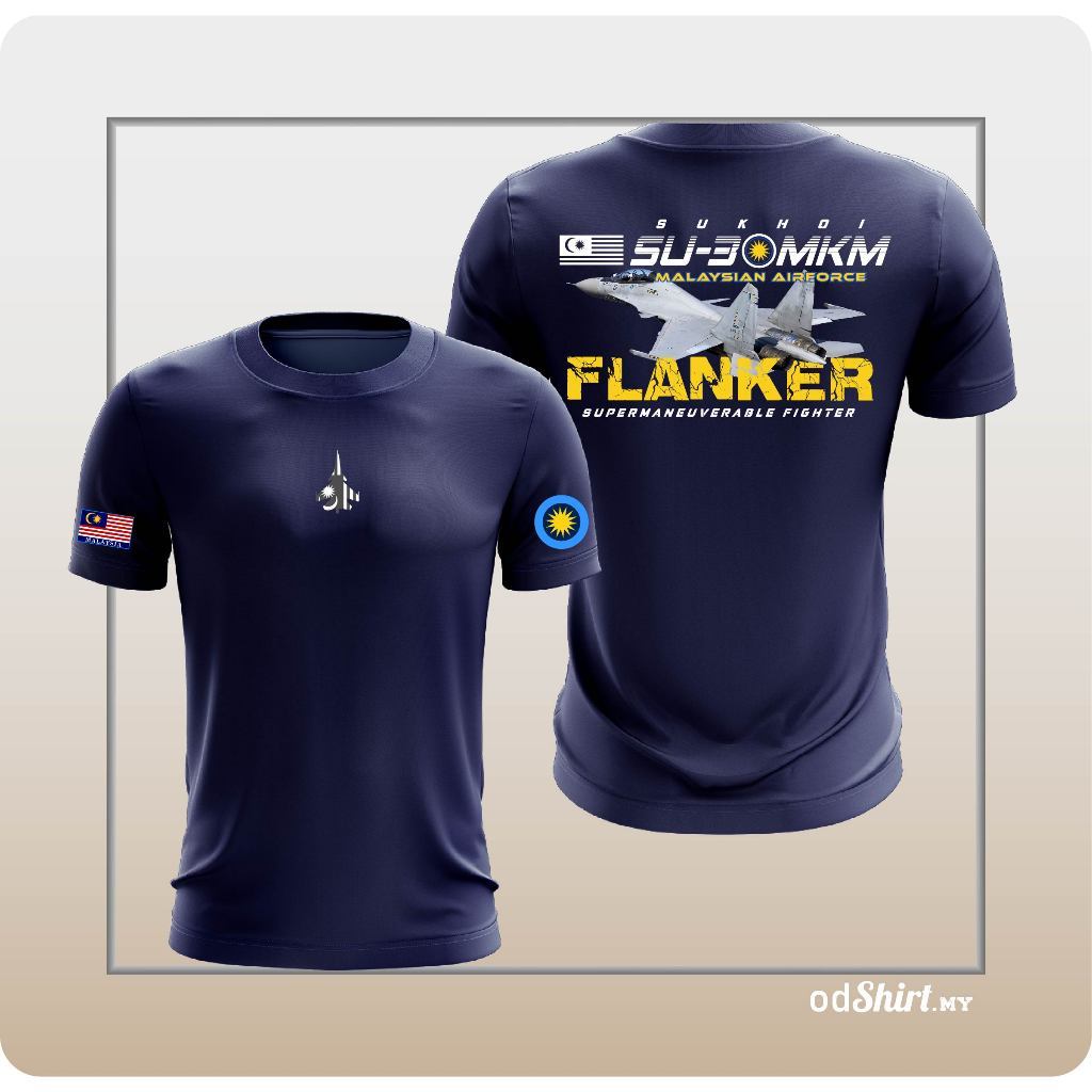 เสื้อยืด Sokhoi SU-30MKM สไตล์อากาศยานขับไล่ .material ไมโครไฟเบอร์ ออกแบบพิเศษจากมาเลเซีย