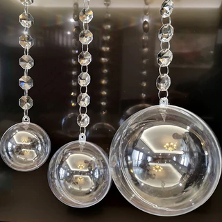 COZII 1pcs โปร่งใสรอบ Ball คริสต์มาสงานแต่งงานตกแต่ง Candy ดอกไม้ลูกตกแต่งบ้าน Drop Ball