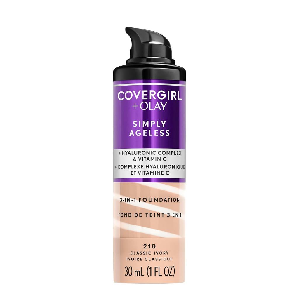 COVERGIRL+OlaySimplyAgeless3-in-1LiquidFoundationClassicIvory,1Ounce(บรรจุภัณฑ์mayvary)