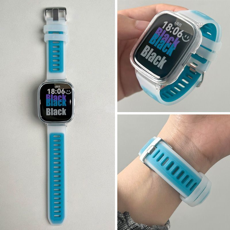 2 in 1 Jelly สีซิลิโคน Strap + เคสใสสําหรับ Xiaomi Redmi Watch 5 4 3 Active Smart Watch Band สําหรับ Redmi Watch 5 Lite สร้อยข้อมือสายรัดข้อมืออุปกรณ์เสริม - รูปที่ 4