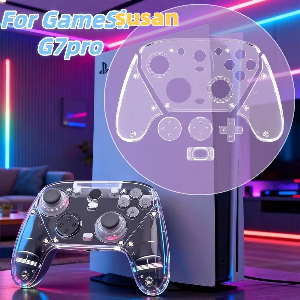 SUSAN ด้านหน้า Faceplate, เปลี่ยนตัวควบคุมเกมโปร่งใสป้องกัน, ฝาครอบแม่เหล็กตกแต่งสําหรับ GameSir G7 