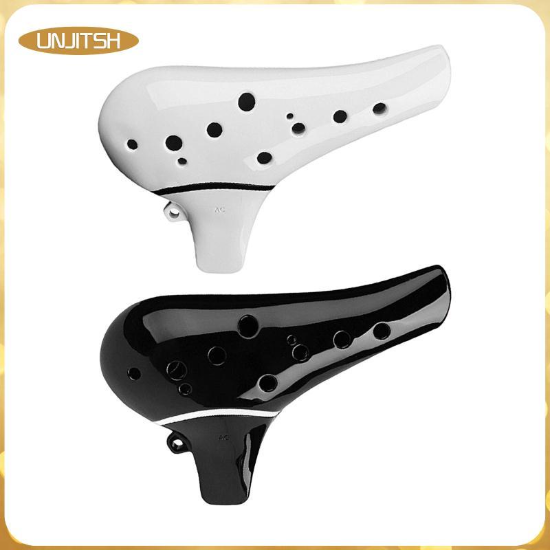 [unjitsh] 12 หลุม Ocarina, เครื่องมือ Ocarina ขนาดเล็ก, Alto C การปรับแต่ง Ocarina สําหรับผู้เริ่มต้