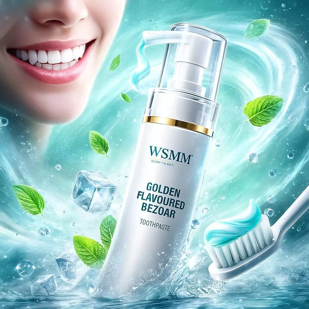 WSMM ยาสีฟันกลิ่นมิ้นต์ ดีไซน์ขวดหัวปั้ม ขนาด 150กรัม เนื้อเจล สำหรับดูแลสุขภาพช่องปากผลิตภัณฑ์มีการออกแบบหัวปั้มทันสมัย
