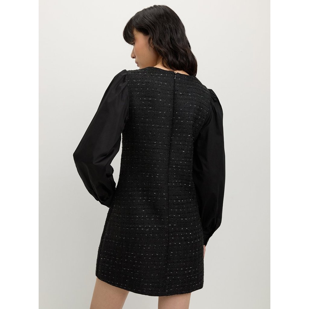 [Pomelo] เดรสผ้าทวีตติดกระดุม / Button-Up Tweed Dress — صورة 5