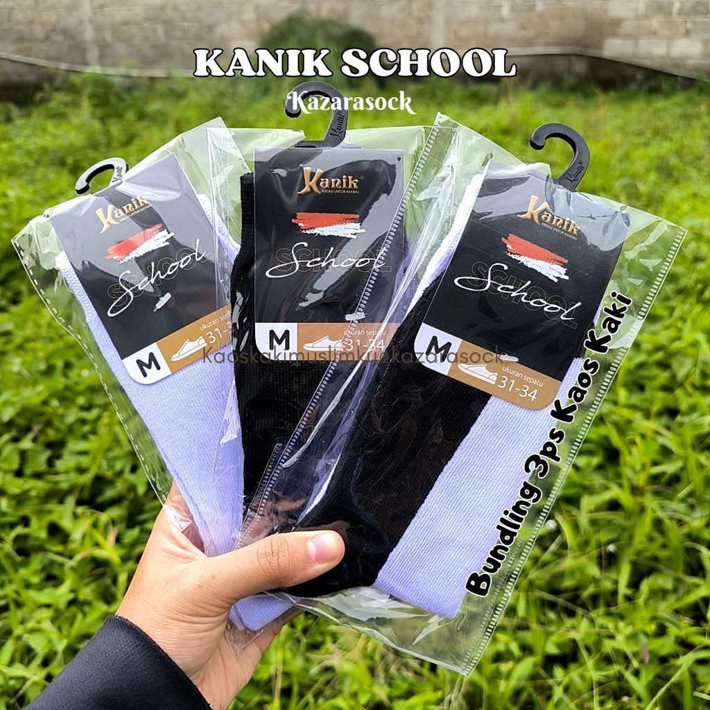 (SPECIAL 3 PAIRS) KANIK SCHOOL SERIES M SOCKS UK 31-34
