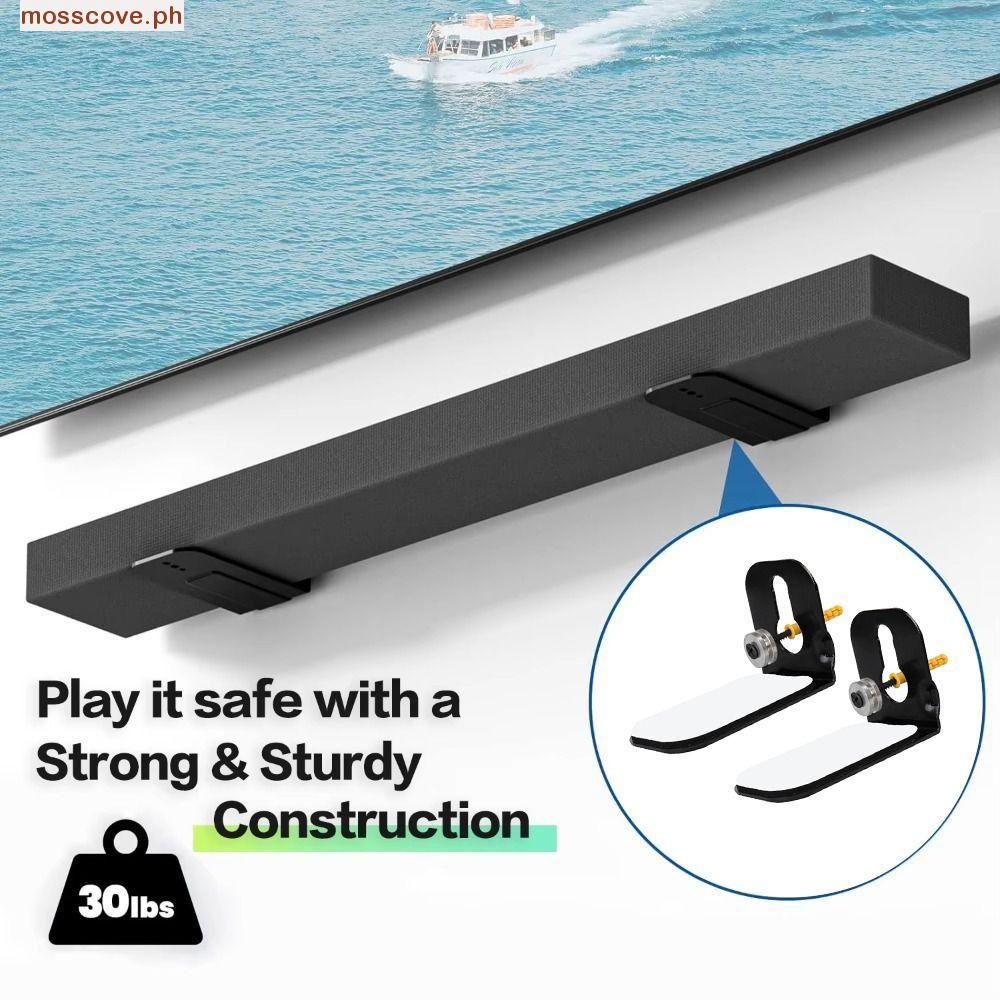 มอสโค้ก​ Soundbar Mount Shelf, Universal Mounting Brackets Stylish Metal Brackets Soundbar Hanger, L