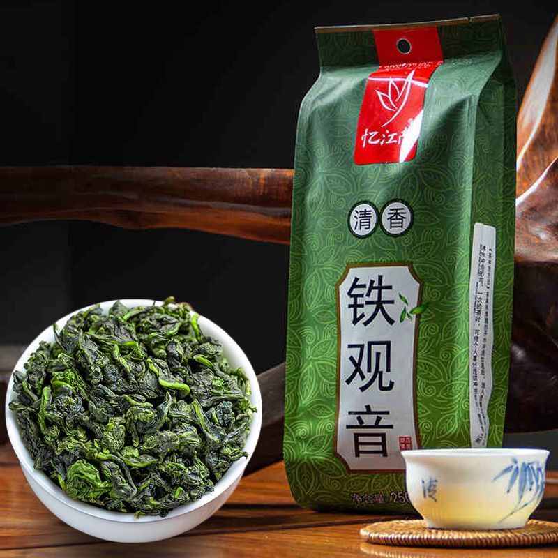 Yijiang South Tea Tieguanyin Oolong Tea ชาแท้หอมชาเขียวชาโรงพยาบาลชาหลวม 250g ถุง#忆江南茶叶铁观音乌龙茶正味清香型绿茶