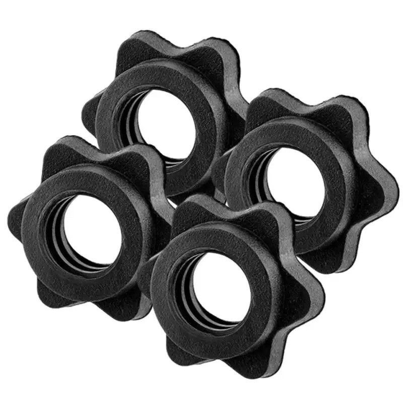 Bar Clamps Weight Lifting Barbell Lock Weight Collars 4x Weight Collar Barbell Collar Clamps Hex Nut