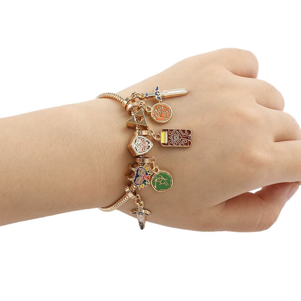 อะนิเมะเกม The Legend of Zelda Kingdom Merchandise สร้อยข้อมือ DIY ลูกปัด Pan สร้อยข้อมือครอบครัวอะน