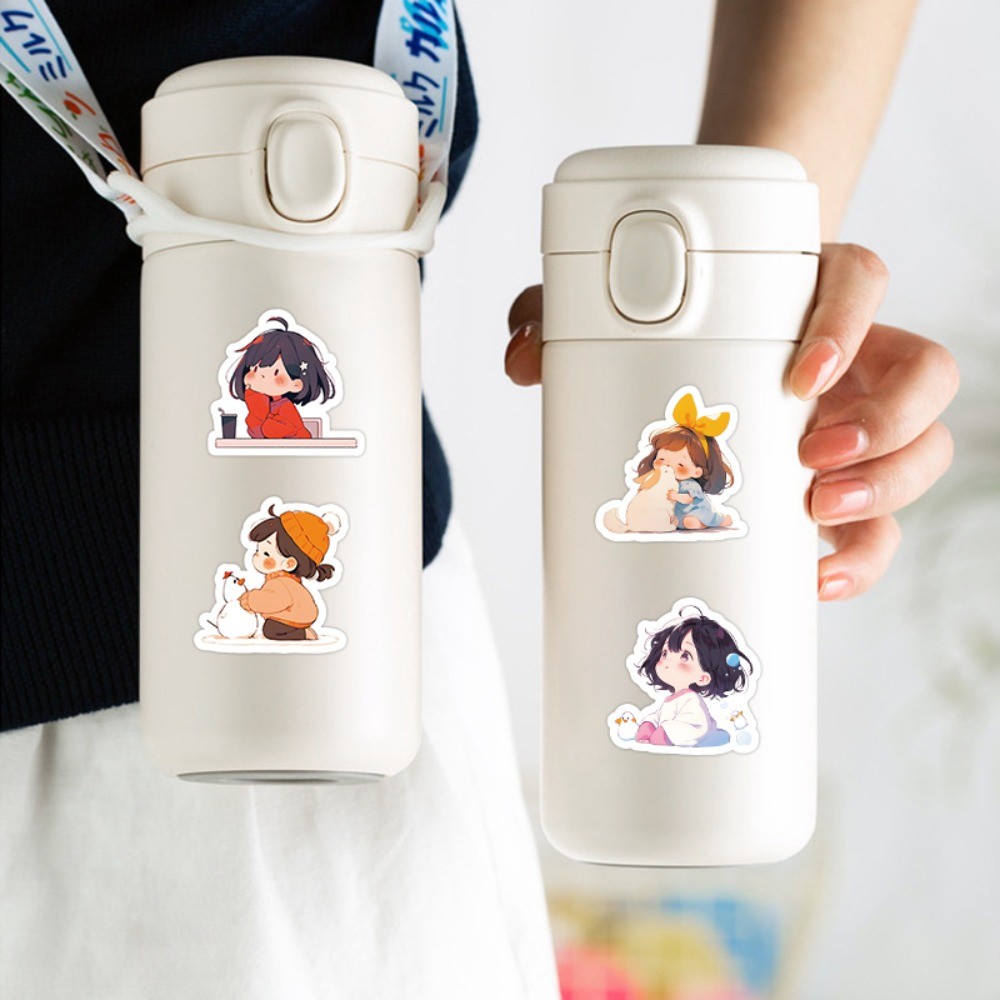 ชุดสติ๊กเกอร์สไตล์สาวขี้เกียจ 103 ชิ้น - สติ๊กเกอร์ความงามน่ารักสําหรับวารสาร, ขวดน้ําและแล็ปท็อปตกแต่ง - รูปที่ 6
