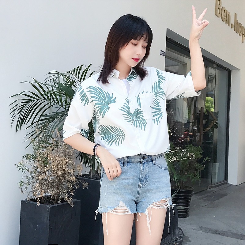 เสื้อเชิ้ต เสื้อเชิ้ตฮาวายชาย&หญิง ผ้าบางใส่สบาย M-3XL เทศกาลสงกรานต์ – โปรปัง