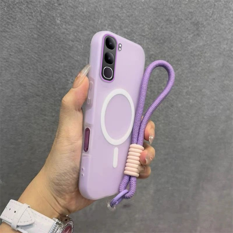 For itel S25 S26 Ultra Phone Case Jelly Second Generation Thin Magnetic Case Solid Color 2-in-1 Casi