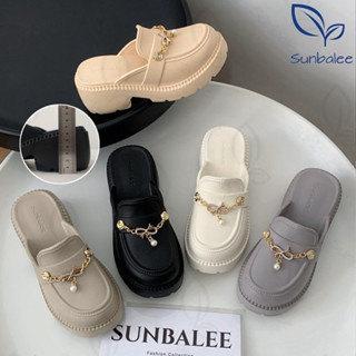SUNBALEE 🧃 SUNX88 รองเท้าแฟชั่น เสริมส้น คัทชูแบบสวม สำหรับผ…