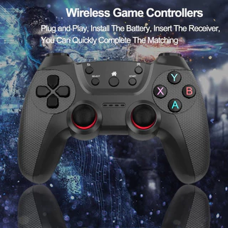 2.4G จอยเกมไร้สาย จอยเกม PC จอยเกมส์มือถือ USB TV คอมพิวเตอร์ PC 3D จอยเกมไร้สายเชื่อมต่อกับบลูทูธ