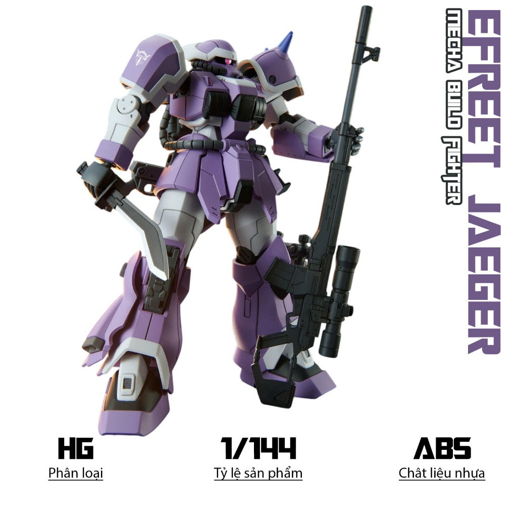 . . HG Efreet Jaeger Model, 1/144 Mobile Suit, Plastic Assembly Toy