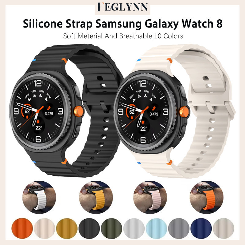 สายซิลิโคนกีฬา for Samsung Galaxy Watch 9 8 44mm 40mm 9 8 Classic 46mm สมาร์ทว็อช แถนยางเปลี่ยน