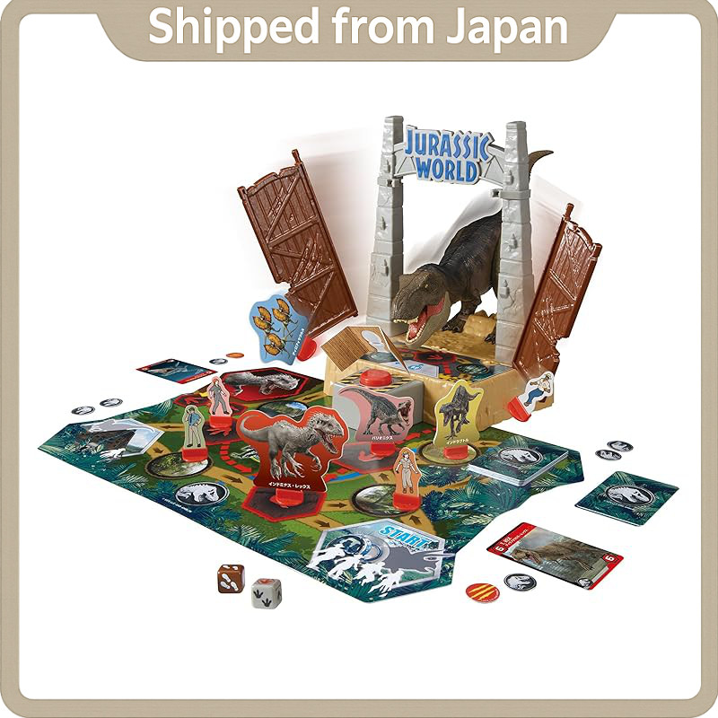 EPOCH Jurassic World T-Rex Panic Escape Game - ST Certified Kids Board Game, Ages 6+, 2–4 Players, D