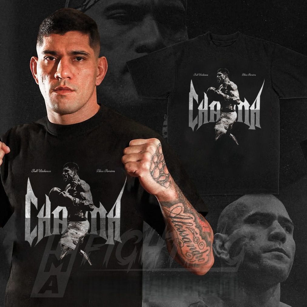 2026 แฟชั่น 2026UFC320 Perela เสื้อยืดแขนสั้นสไตล์ใหม่ผ้าฝ้ายแท้อเมริกันย้อนยุคอินเทรนด์กีฬาลําลองมว