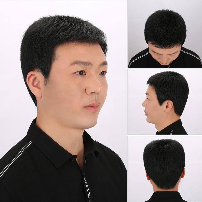 Sharp Style Buzz Cut Wig 100% Human Hair Stands Firm - ตัดสั้นด้วยเนื้อธรรมชาติ บัณฑิต Hairline เพิ่