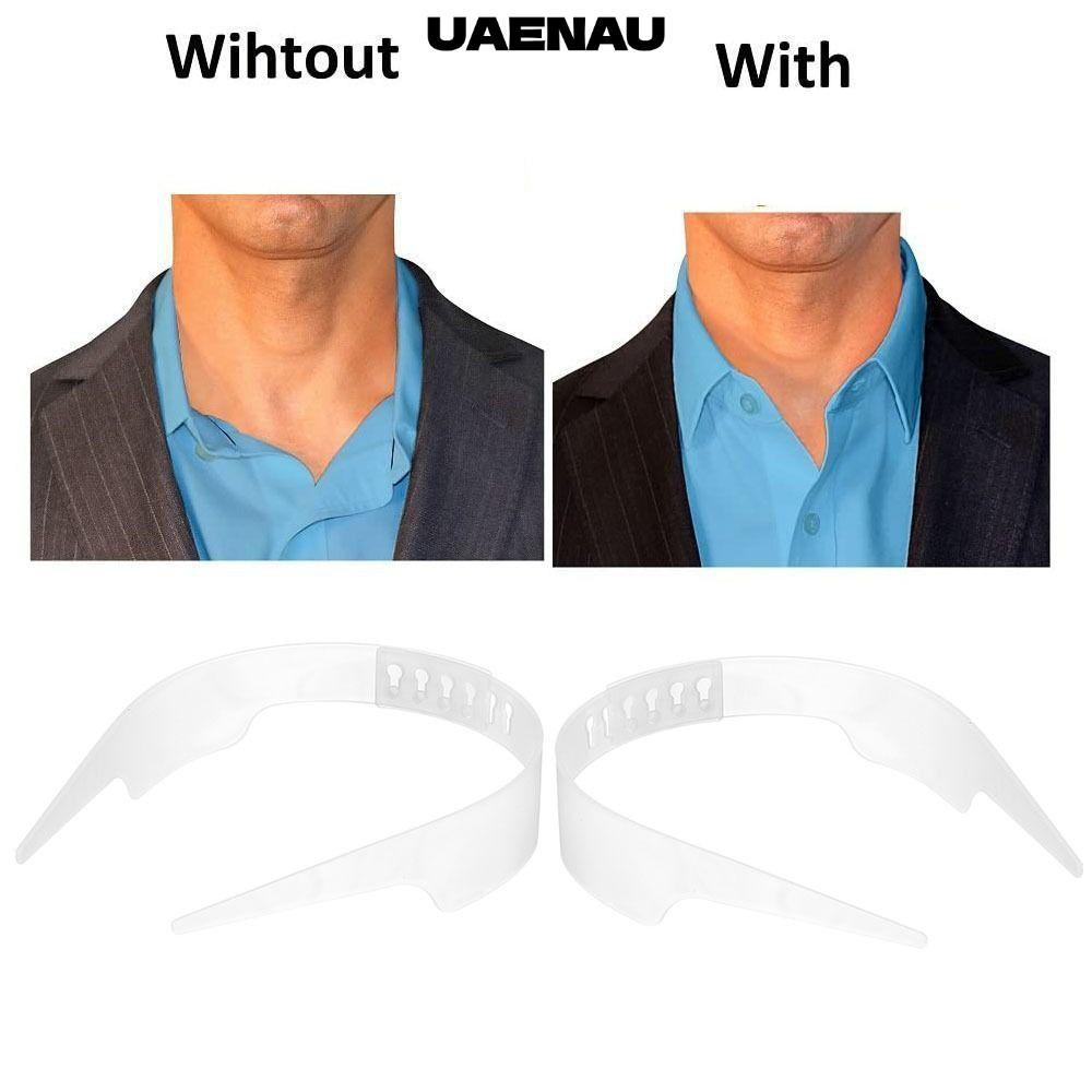 Uaenau เสื้อ Collar Support Shaper, Collar Stays Bundle Kit Slick เสื้อขาตั้งเครื่องมือ, Collar Stays ปรับเสื้อ Anti-roll Fixed Shaper