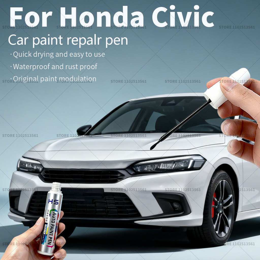 สําหรับHonda Civicรถซ่อมสีปากกาTouch Up Scratch Remover DIYอุปกรณ์รถยนต์สีฟ้าB593MสีขาวNH578 เงินNH8