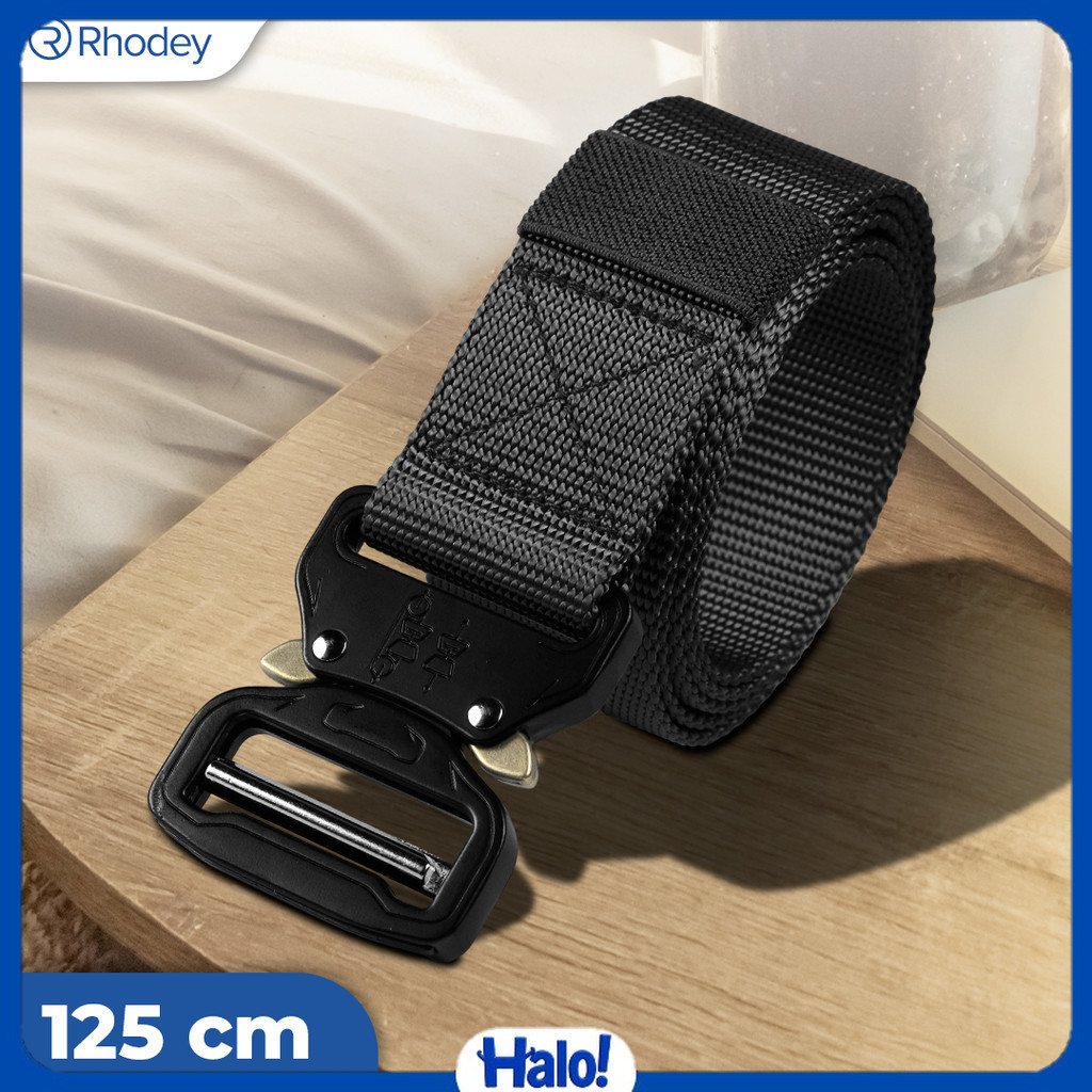 Rhodey Canvas Nylon Army Military Tactical Belt 125cm - MU056