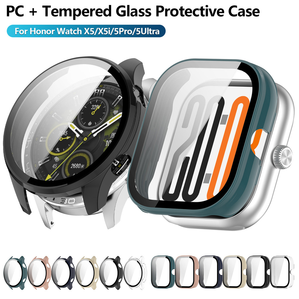 สําหรับ Honor Watch 5/X5/X5i/5 Pro/5 Ultra PC กรณีกระจกนิรภัยป้องกันหน้าจอเต็มรูปแบบฝาครอบป้องกัน
