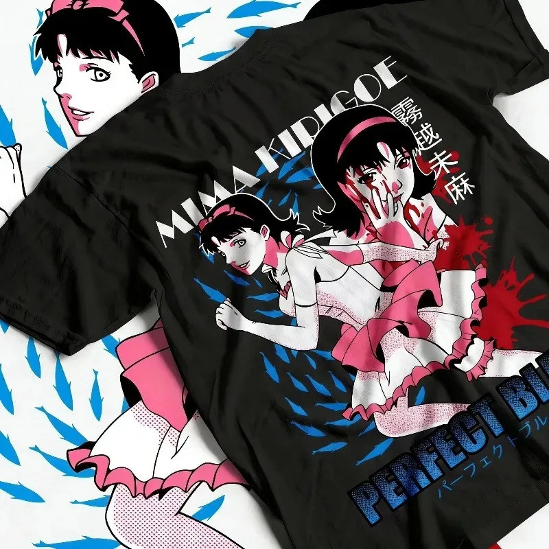 เสื้อยืด Perfect Blue ลดราคาพิเศษต้อนรับปีใหม่ 2026 ของขวัญสุดพิเศษ ลายอนิเมะสยองขวัญ Perfect Blue M