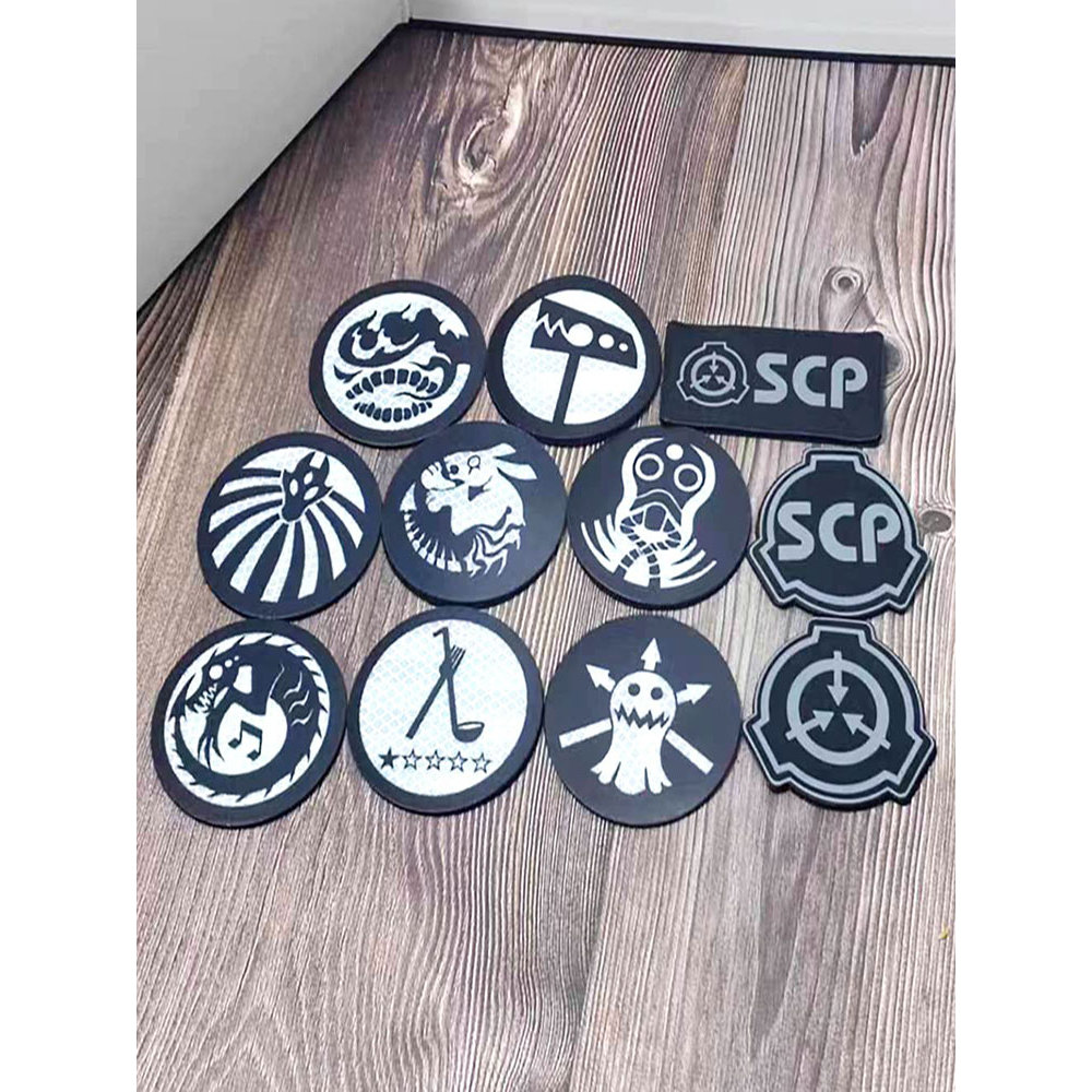 Spot Goods#SCP Foundation logo Magic Tape Sticker Reflective SCP Tactical vest patch nature enthusia