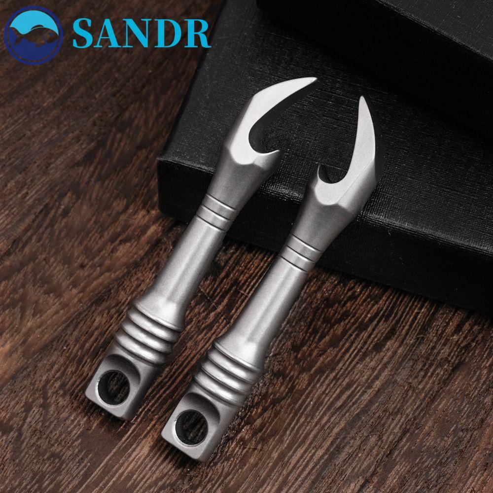 SANDR พวงกุญแจขนาดเล็ก, โลหะผสมไททาเนียมขนาดเล็ก EDC เครื่องมืออเนกประสงค์, พวงกุญแจจี้สร้อยคอจี้ Mu