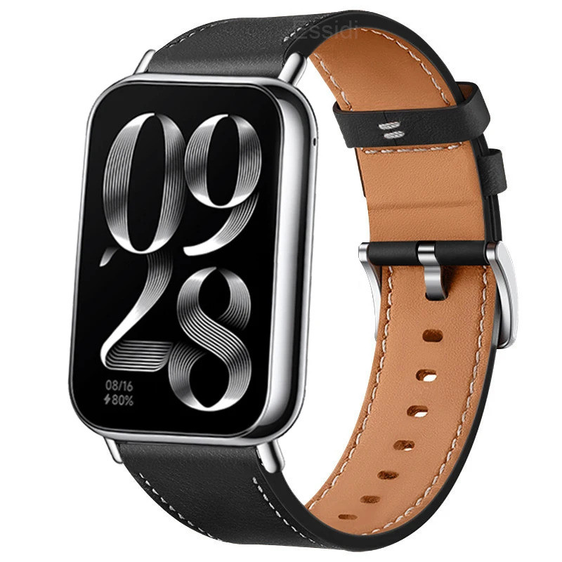 สายนาฬิกาหนังสําหรับ Xiaomi Mi Band 9 Pro/Mi Band 8 Pro,ผู้หญิงผู้ชายสายรัดข้อมือสร้อยข้อมือสําหรับ 